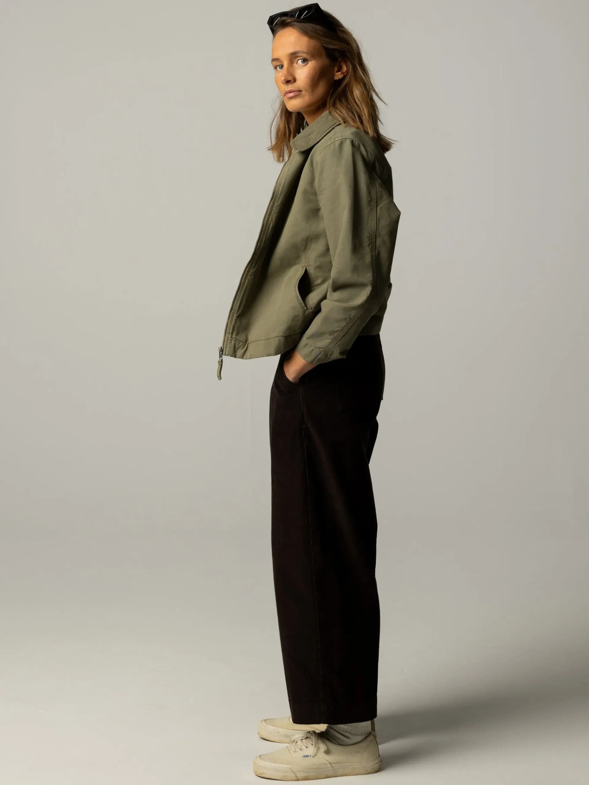 Women's Beau Canvas Zip Up Jacket