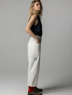 Women's Floral Marine Croft Workwear Barrel Trouser