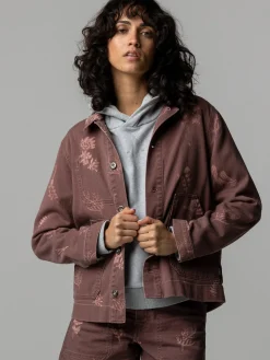 Women's Floral Marine Yarrel Printed Jacket