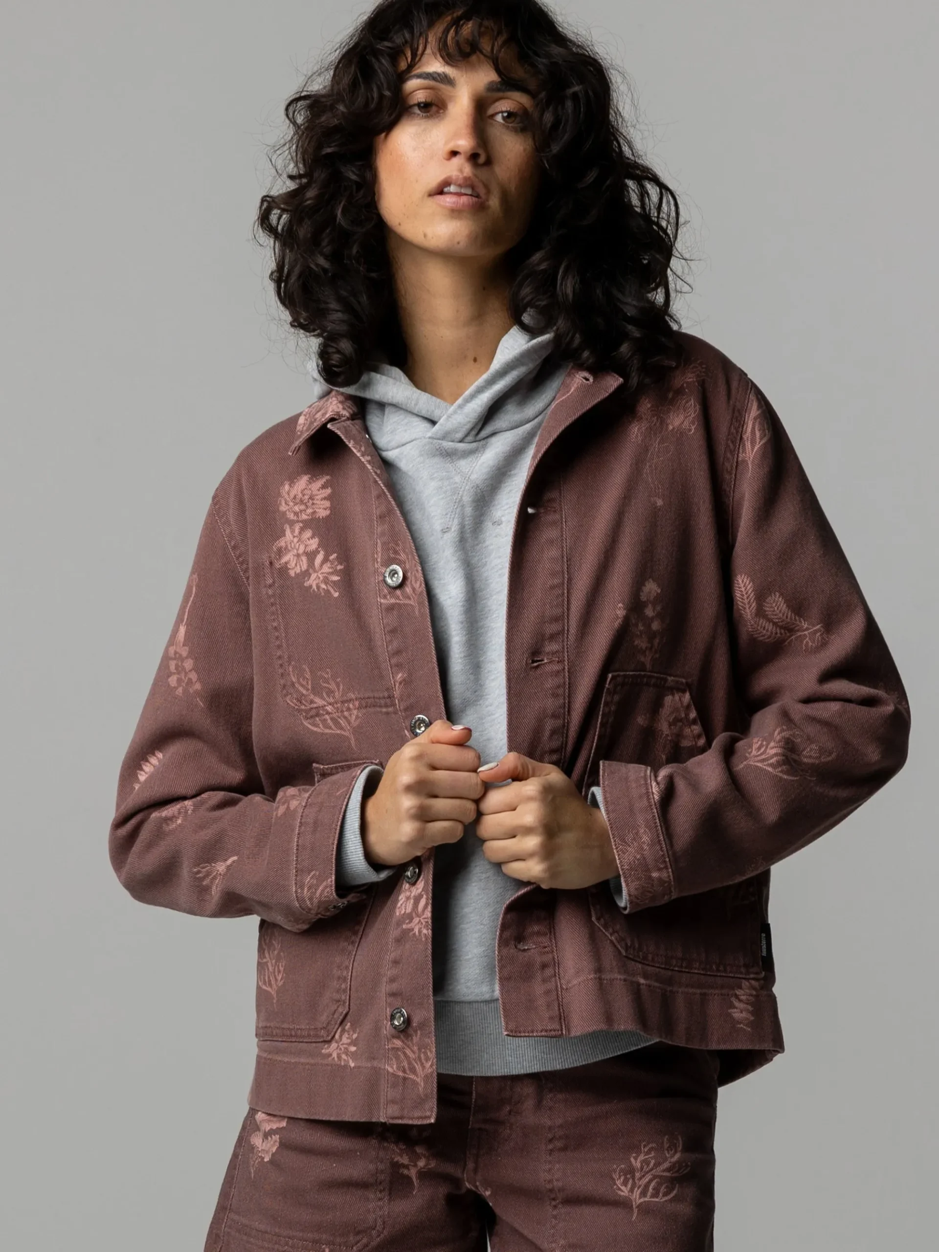Women's Floral Marine Yarrel Printed Jacket